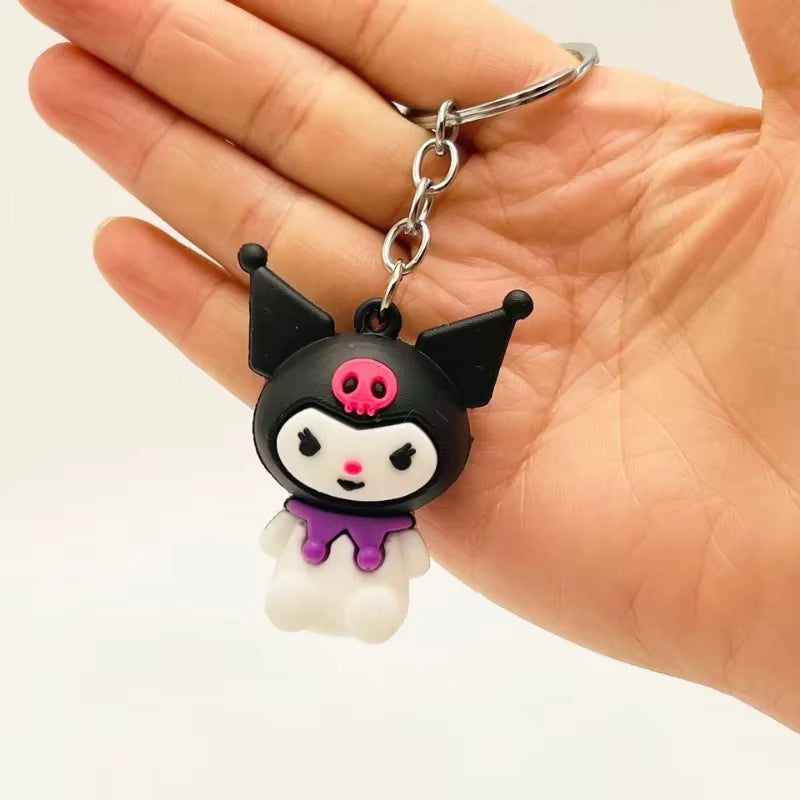 Sanrio Anime My Melody Car Key Chain Kawaii Kuromi Doll Hello Kitty Keychain Cartoon Cinnamoroll Backpack Pendant Keyring Gifts