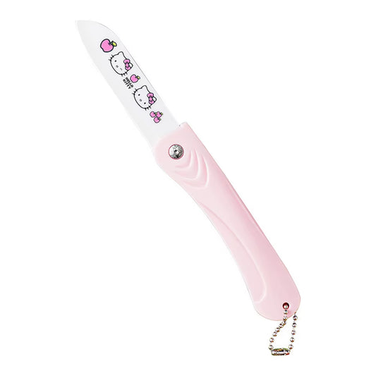 Hello Kitty Folding Fruit Knife - Portable Peeler for Travel and Household Use, Perfect Kawaii Christmas Gift