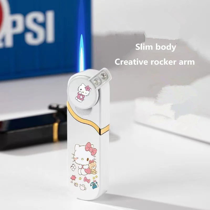 2023 Innovative Windproof Gas Lighter - Cartoon Rocker Design, Ideal Smoking Accessory Gift for Women, No Gas Required