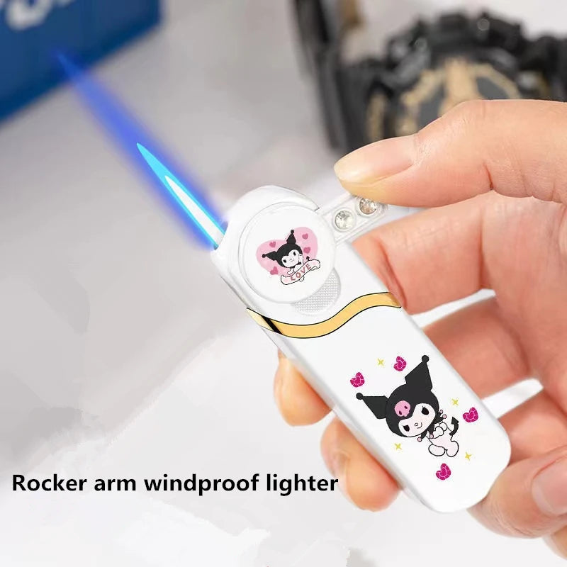 2023 Innovative Windproof Gas Lighter - Cartoon Rocker Design, Ideal Smoking Accessory Gift for Women, No Gas Required