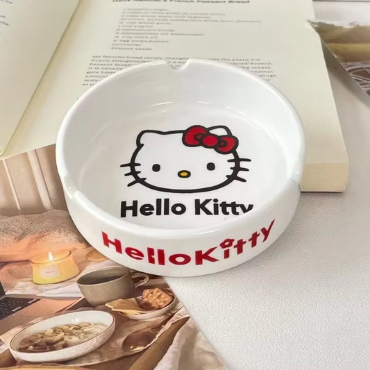 Hello Kitty Ceramic Ashtray - Stylish Decorative Ornament for Home and Living Spaces