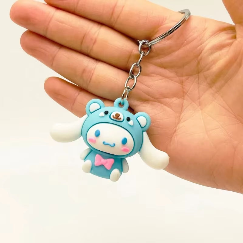 Sanrio Anime My Melody Car Key Chain Kawaii Kuromi Doll Hello Kitty Keychain Cartoon Cinnamoroll Backpack Pendant Keyring Gifts